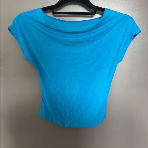 NWOT Blue Crop Top & bikini cover up - Picture 2 of 5